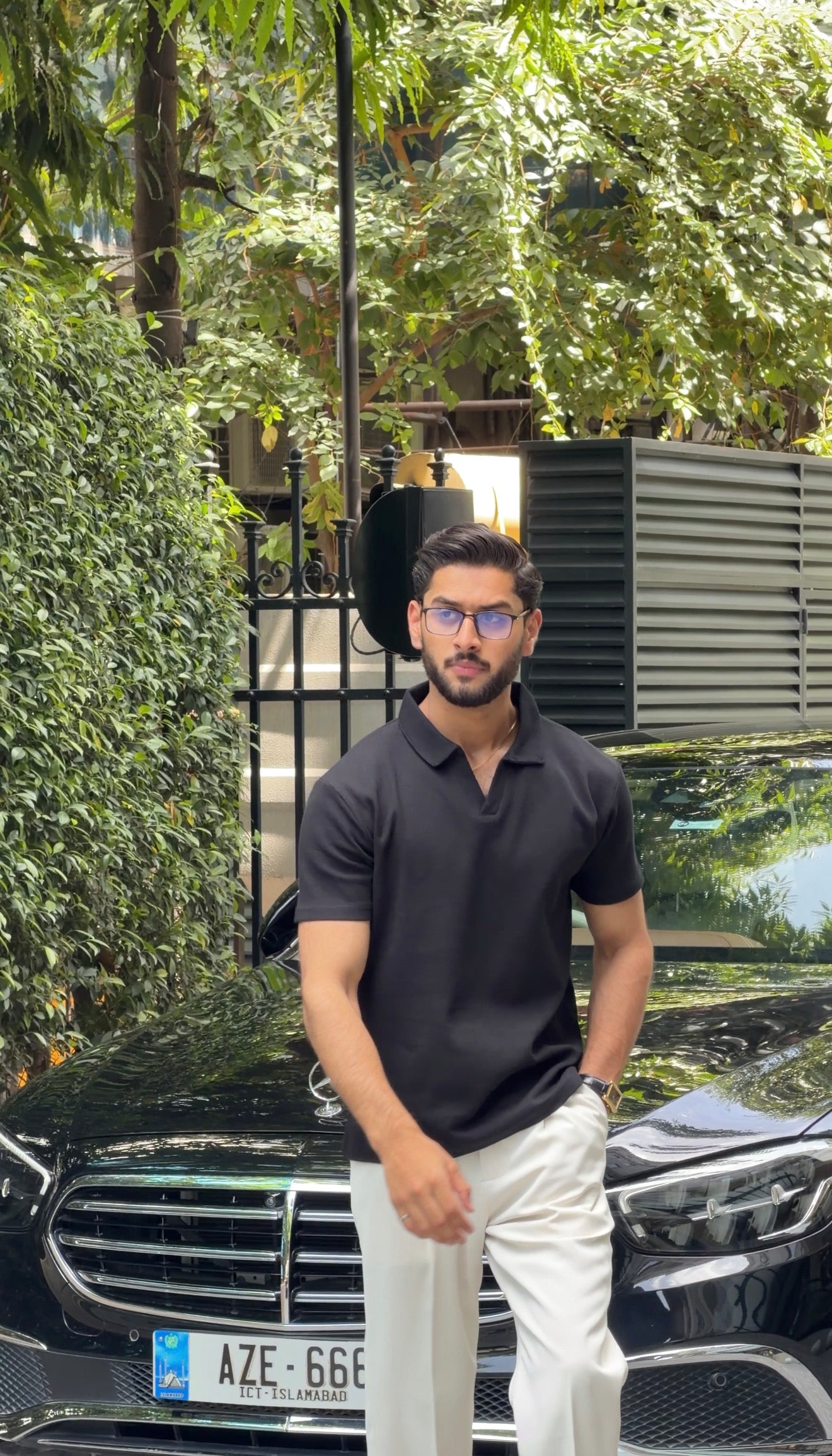 Black Signature Cotton Polo