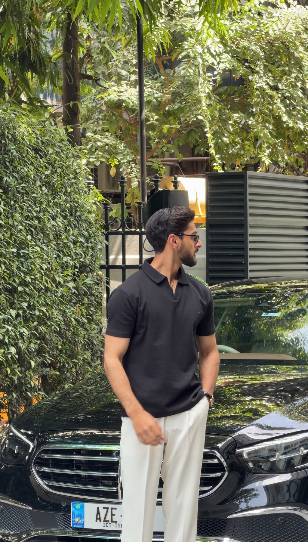 Black Signature Cotton Polo