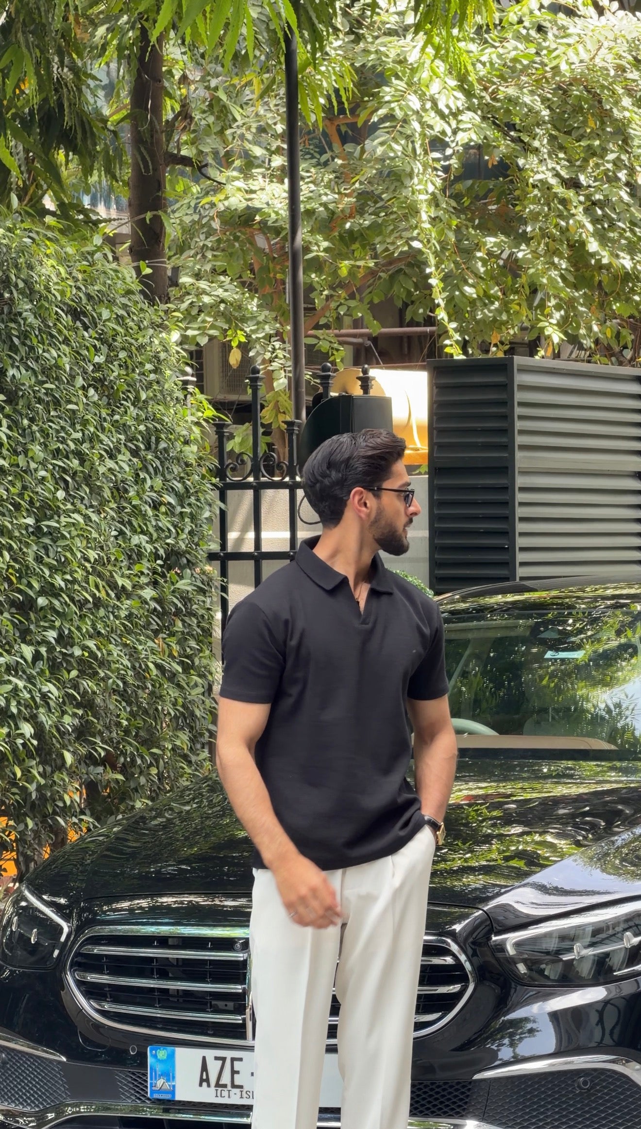 Black Signature Cotton Polo