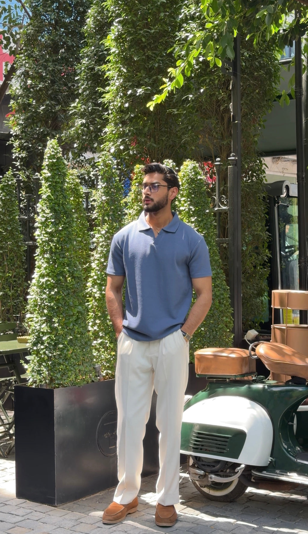 Metro Blue Signature Cotton Polo