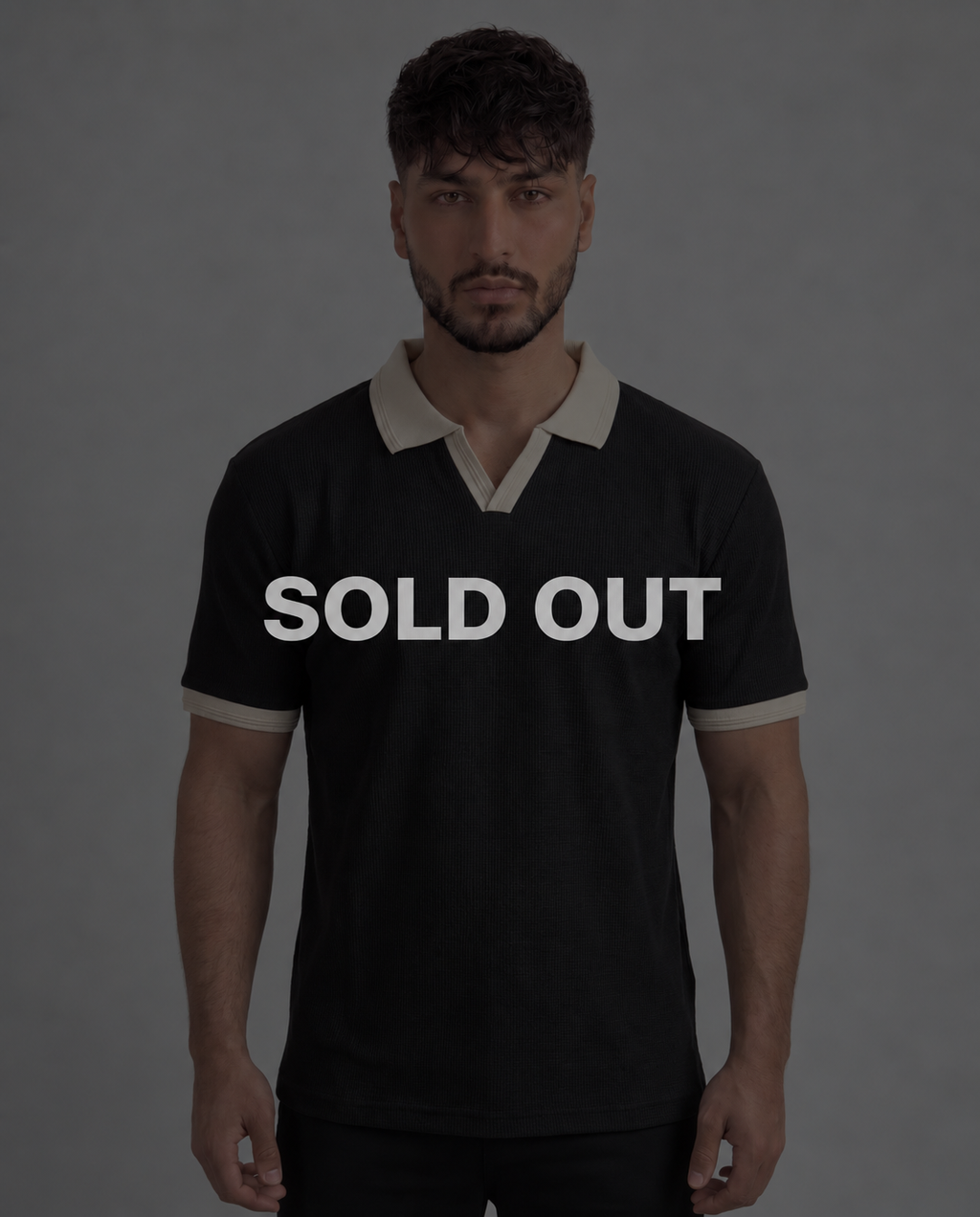 Black with Cream Signature Cotton Polo