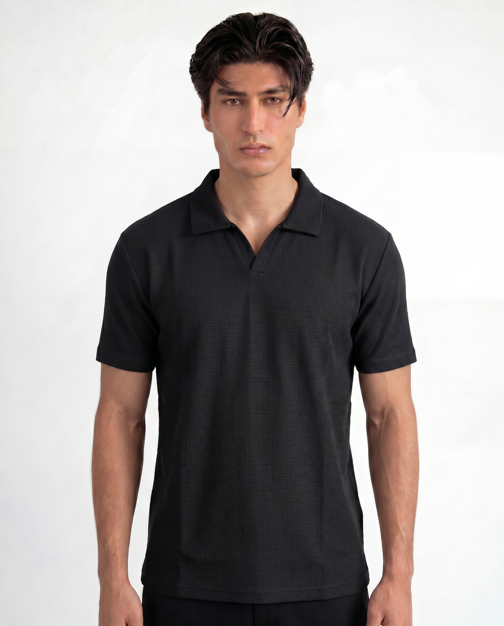 Black Signature Cotton Polo