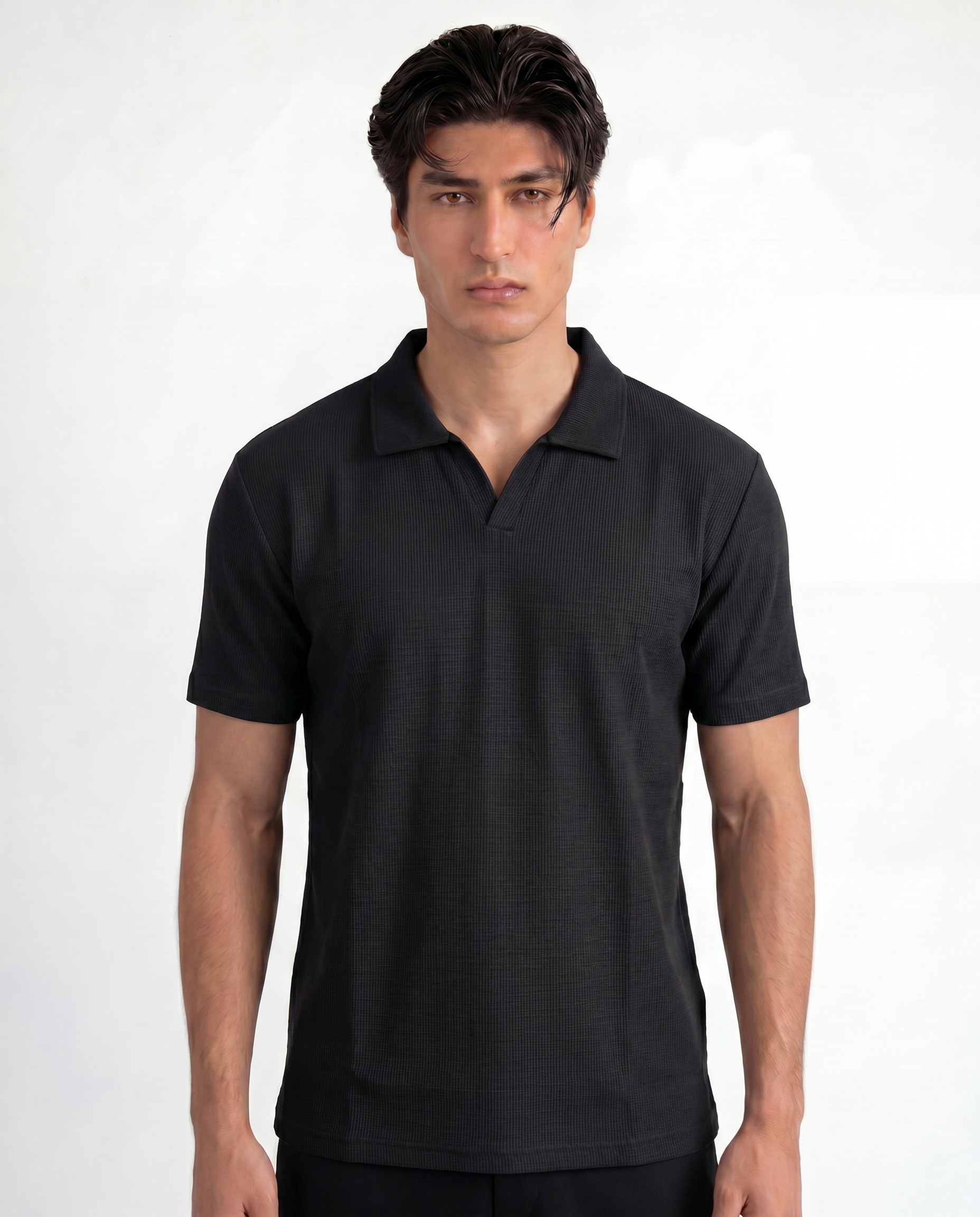 Black Signature Cotton Polo