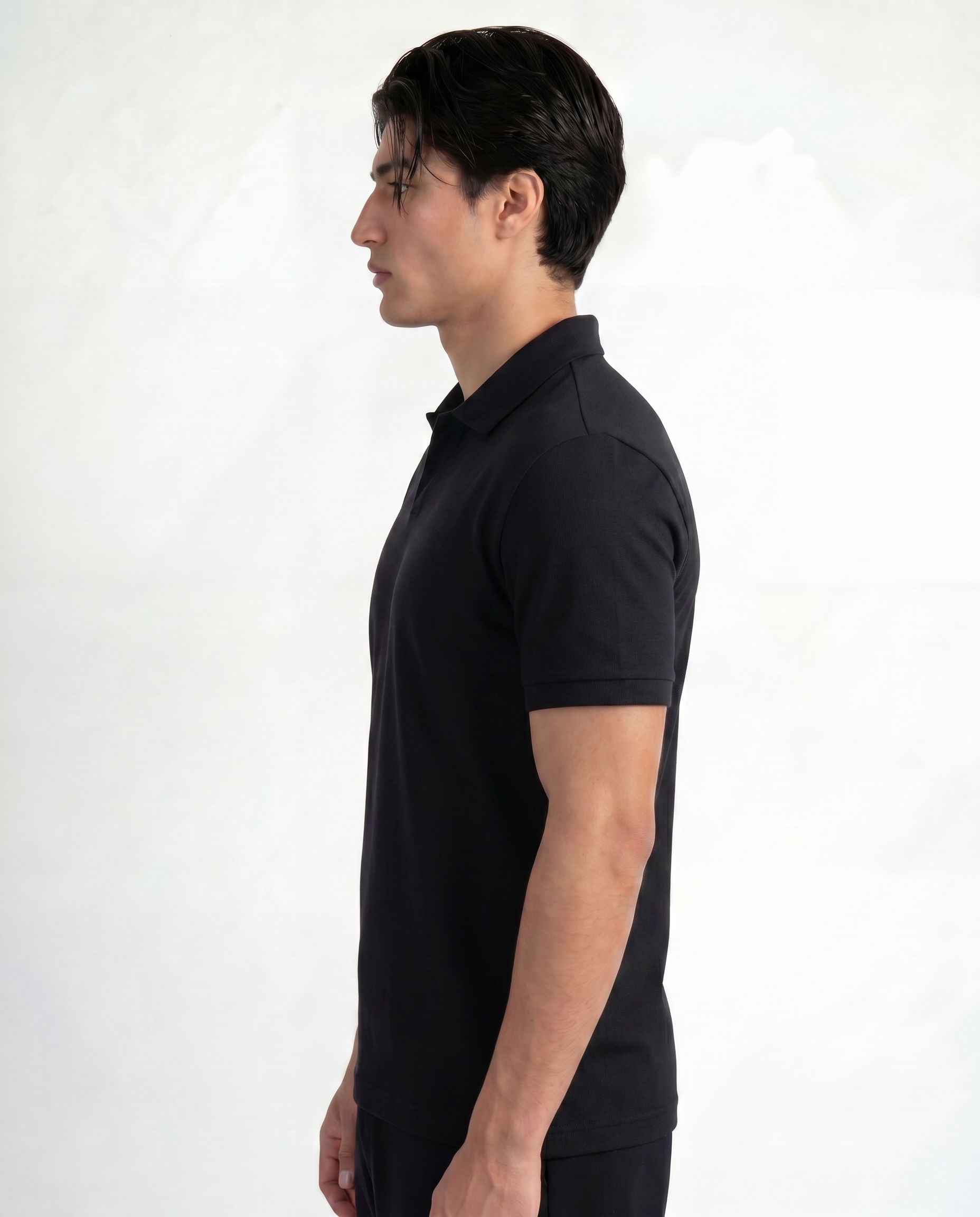 Black Signature Cotton Polo